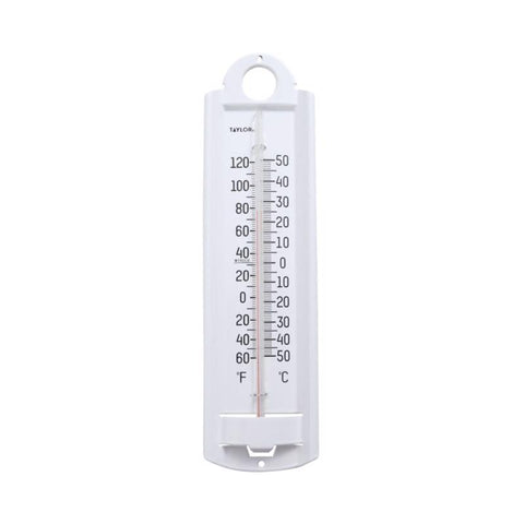 Taylor Tube Thermometer Aluminum White 8.86 in.