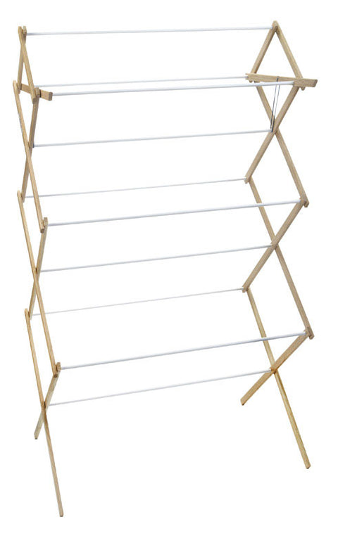 Madison Mill 52.5 in. H X 29.5 in. W X 18.25 in. D Wood Accordian Collapsible Clothes Drying Rack (Pack of 4)