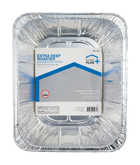 Home Plus Asadera plateada de 9-1/4 pulg. de ancho x 11-3/4 pulg. de largo y profundidad, 1 ud. (Paquete de 12)