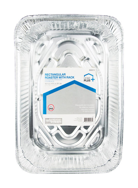 Home Plus Asador de aluminio resistente con rejilla plateado (Paquete de 12)