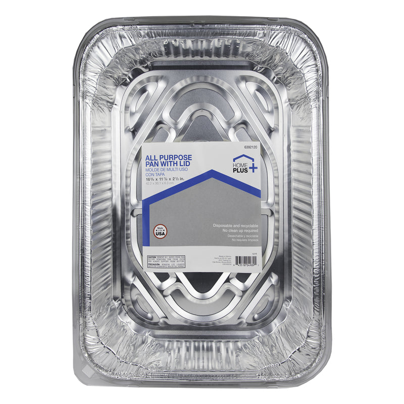Home Plus Durable Foil 11-7/8 in. W X 16-5/8 in. L All Purpose Pan Silver 1 pc (Pack of 12)
