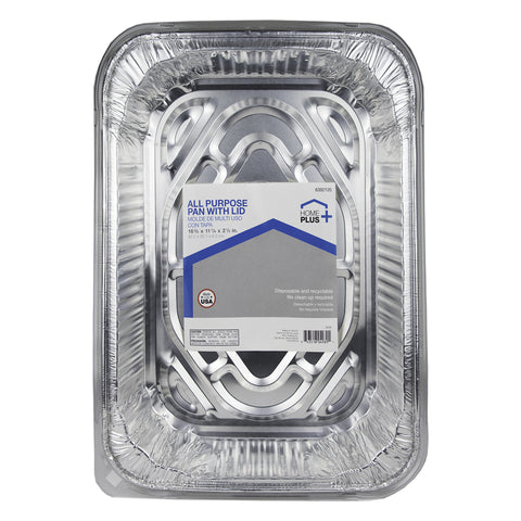 Home Plus Durable Foil 11-7/8 in. W X 16-5/8 in. L All Purpose Pan Silver 1 pc (Pack of 12)
