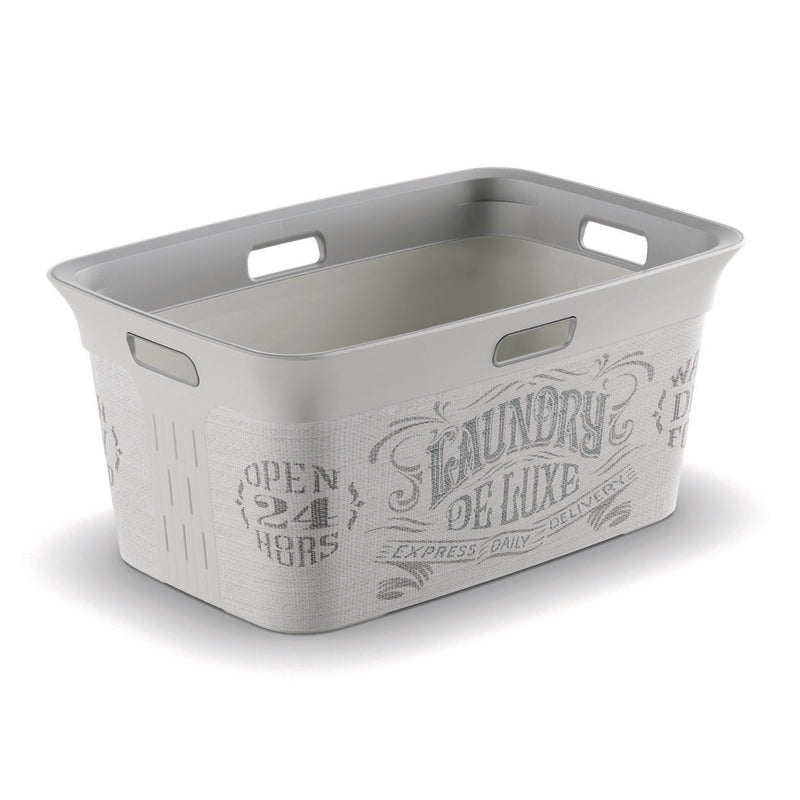 KIS Gray Plastic Laundry Basket (Pack of 4)