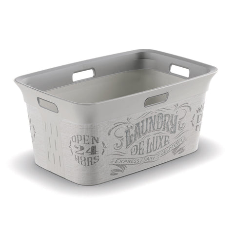 KIS Gray Plastic Laundry Basket (Pack of 4)
