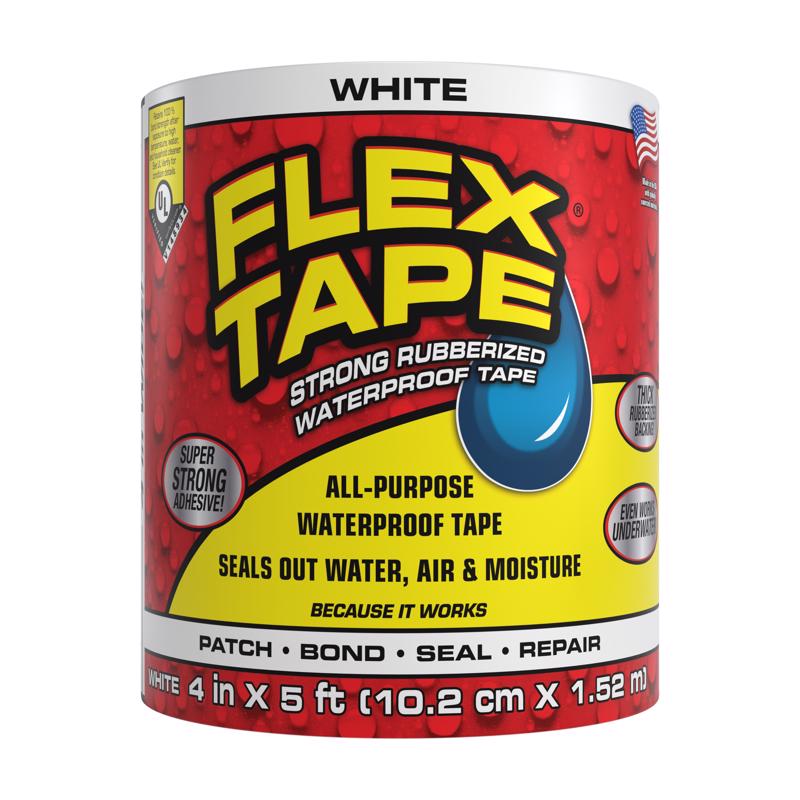 Flex Seal Family of Products Flex Tape 4 in. W X 5 ft. L White Waterproof Repair Tape (Pack of 4)