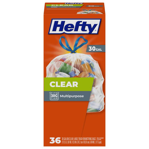 Hefty 30 gal No Scent Trash Bags Drawstring 36 pk (Pack of 6)