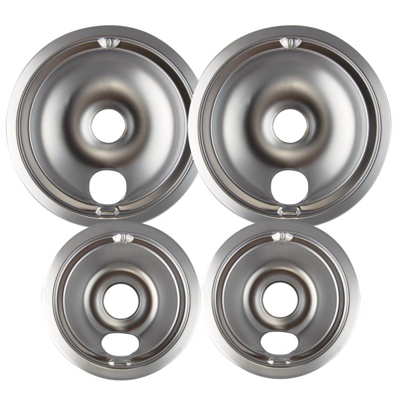 Range Kleen Chrome Drip Bowls 8 in. W X 8 in. L