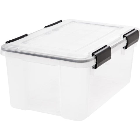 IRIS WEATHERPRO 19 qt Clear Storage Tote 7.88 in. H X 11.75 in. W X 17.5 in. D Stackable (Pack of 6)