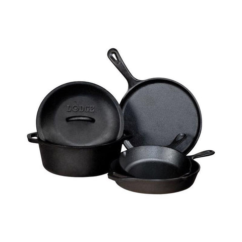 Lodge Cast Iron Cookware Set 14.25 in. Black