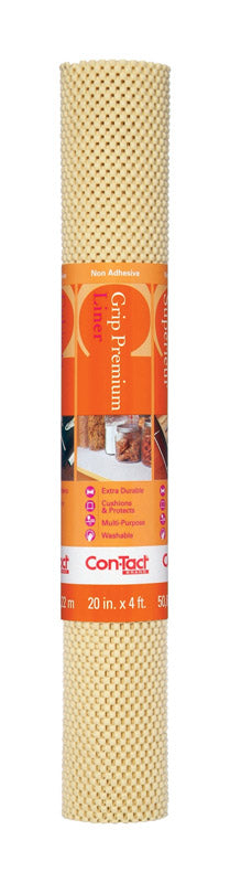 Con-Tact Grip Premium 4 ft. L X 20 in. W Almond Non-Adhesive Shelf Liner (Pack of 6)