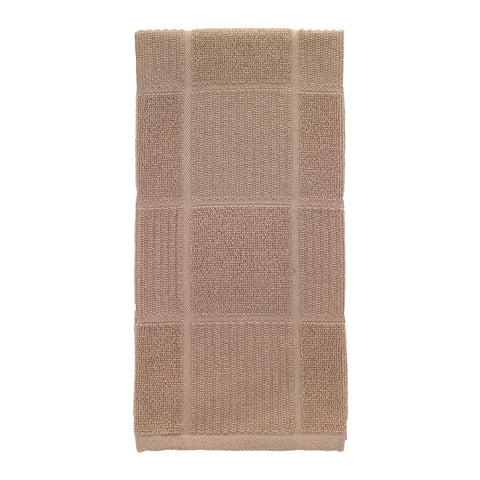 T-Fal Sand Cotton Checked Parquet Kitchen Towel 1 pk (Pack of 6)