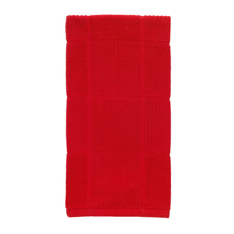 T-Fal Red Cotton Checked Parquet Kitchen Towel 1 pk (Pack of 6)