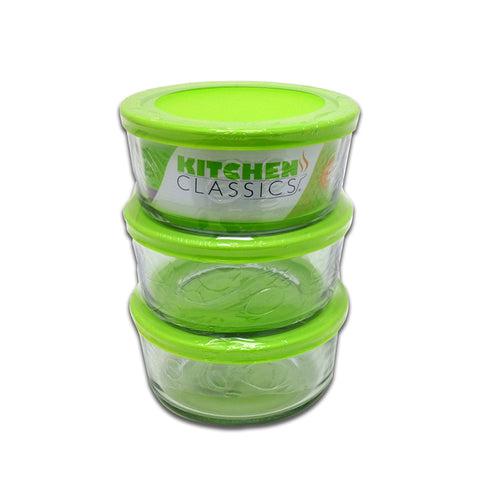 Kitchen Classics 4 cups Clear Food Storage Container Set 1 pk (Pack of 3)