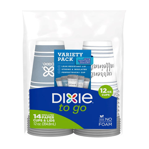 Dixie To Go Multicolored Paper COFFEE HAZE Cups 14 pk (Pack of 8)