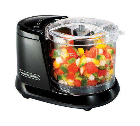 Picadora de alimentos Proctor Silex negro mate de 1,5 tazas, 80 W