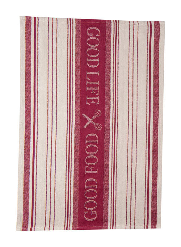 Kay Dee Cooks Kitchen Marsala Cotton Embroidered Tea Towel 1 pk (Pack of 6)