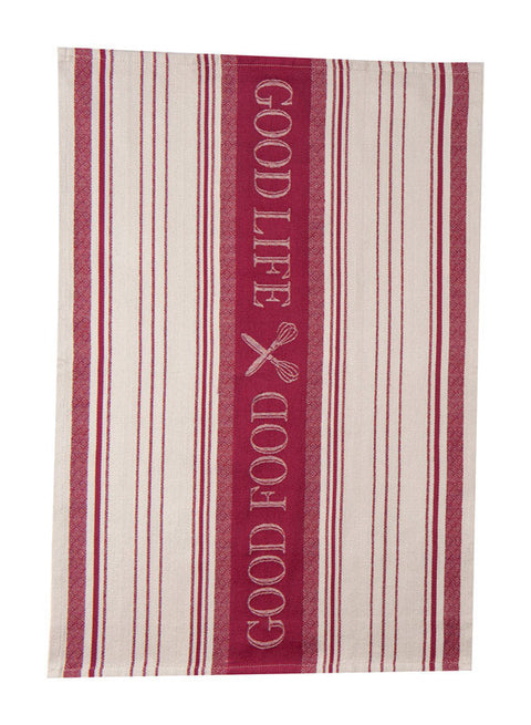 Kay Dee Cooks Kitchen Marsala Cotton Embroidered Tea Towel 1 pk (Pack of 6)