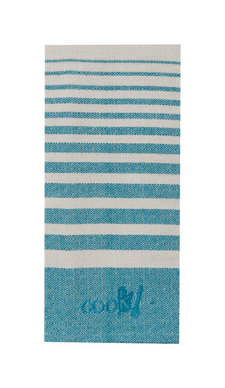 Kay Dee Cooks Kitchen Teal Cotton Cook Woven Tea Towel 1 pk (Pack of 6)
