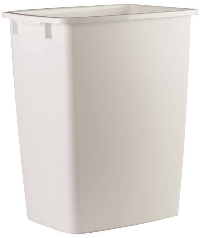 Rubbermaid 9 gal White Plastic Open Top Trash Can (Pack of 6)