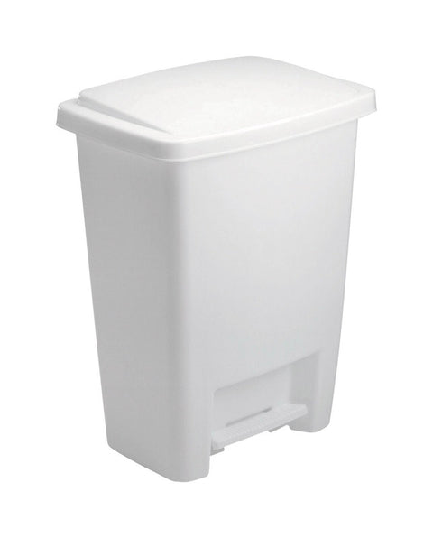 Rubbermaid 8.25 gal White Plastic Step On Wastebasket (Pack of 6)
