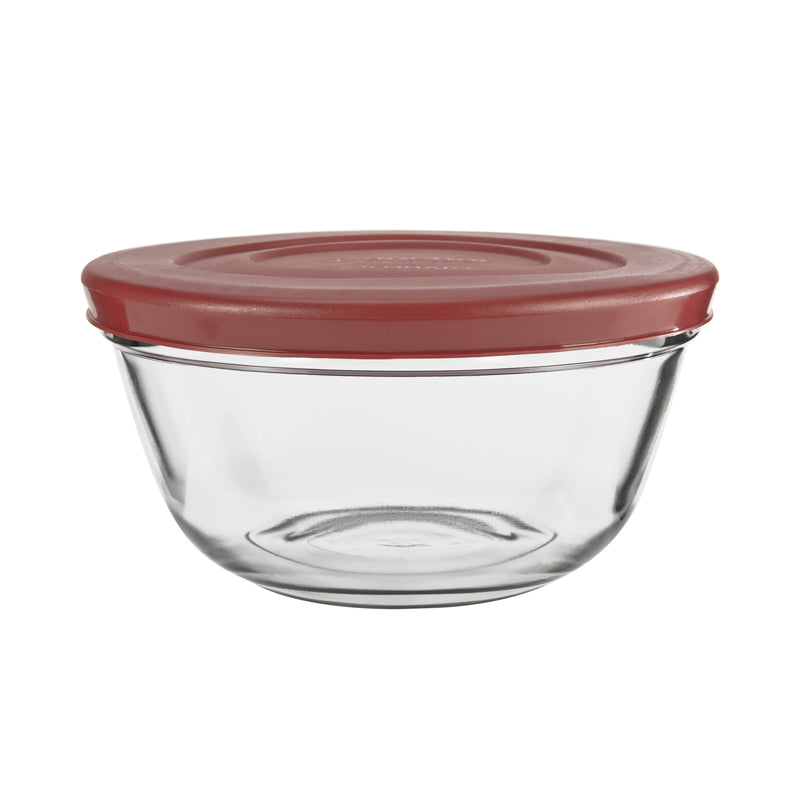 Anchor Hocking Mixing Bowl Clear/Red (Pack of 2)