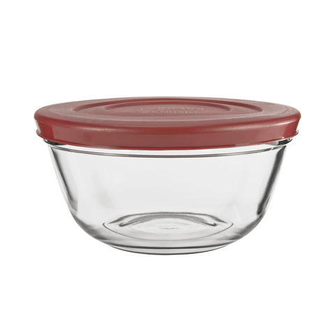 Anchor Hocking Mixing Bowl Clear/Red (Pack of 2)