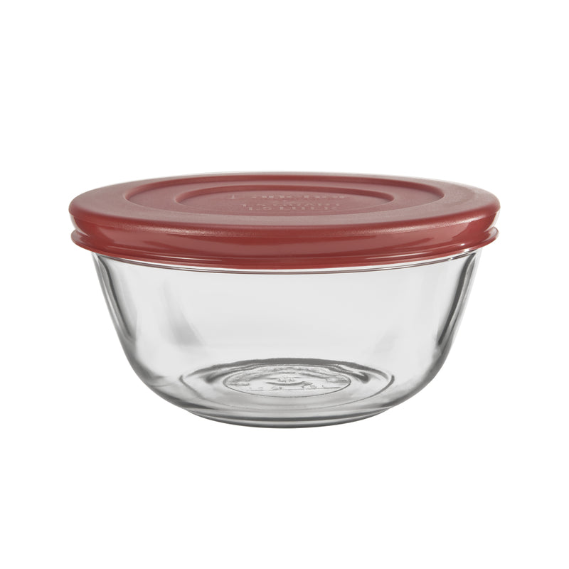 Anchor Hocking Mixing Bowl Clear/Red (Pack of 2)