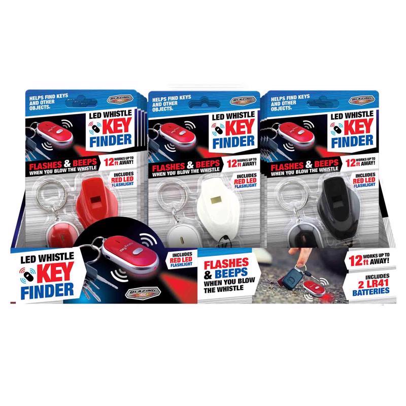 Blazing LEDz Plastic Assorted LED Whistle Key Finder (Pack of 24)