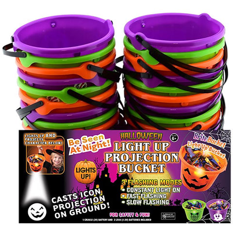 Magic Seasons Light Up Projection Bucket 1 pk (Pack of 24)