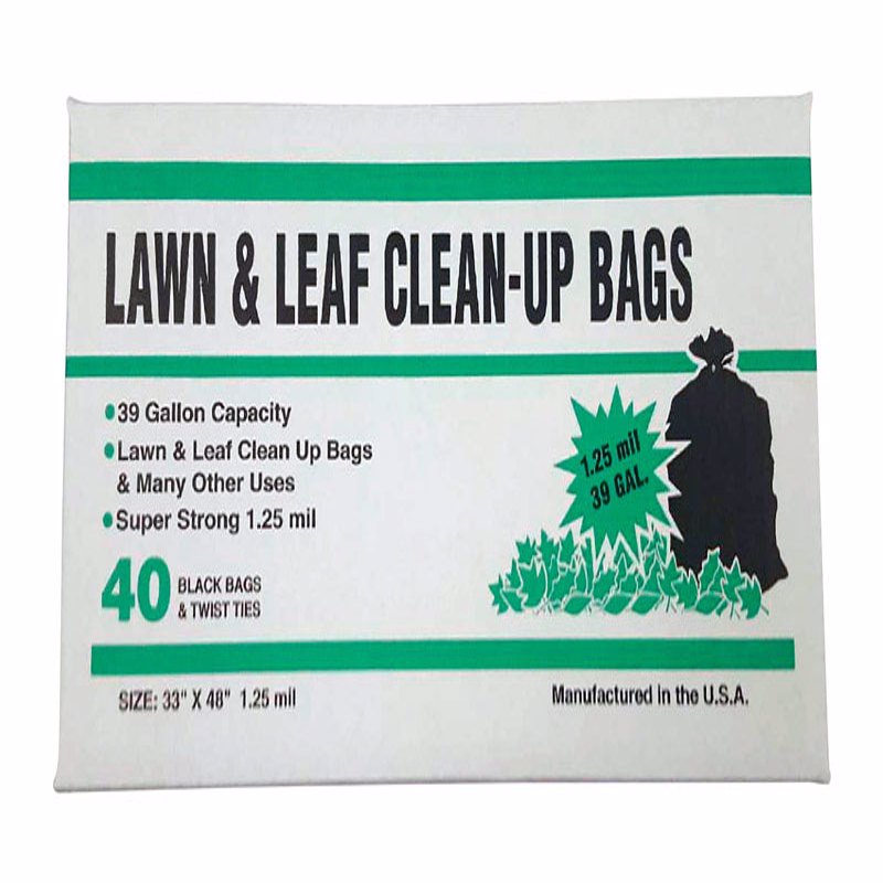Primrose Plastics Bolsas para césped y hojas de 39 gal, bridas de plástico, paquete de 40