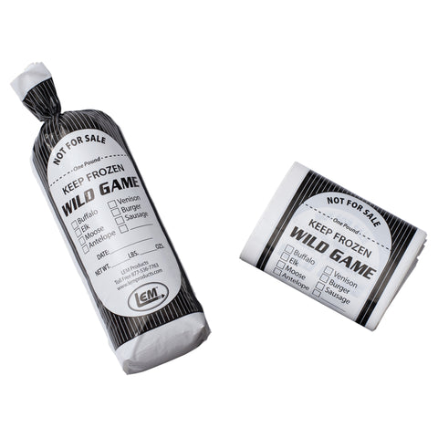 LEM 1 lb Black/White Wild Game Freezer Bags 1 pk (Pack of 6)