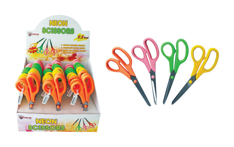 Diamond Visions Neon Colored Cushion Grip Scissors Stainless Steel 1 pk (Pack of 30)