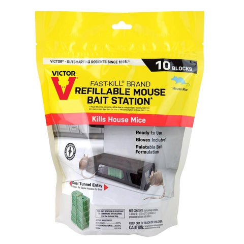 Victor Fast-Kill Toxic Oat Bait Station Blocks For Mice 290 cu in 10 pk (Pack of 6)