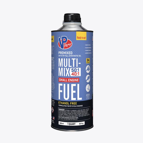 VP Racing Fuels Small Engine Ethanol-Free 2-Cycle 40:1/50:1 Small Engine Fuel 1 qt (Pack of 8)