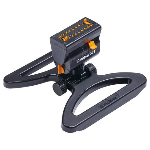 Aspersor oscilante Melnor MiniMax con base de trineo de plástico, cobertura de 4000 pies cuadrados, paquete de 1