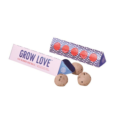 Modern Sprout Grow Love Mezcla de semillas de flores silvestres en bolas 1 paquete (Paquete de 6)