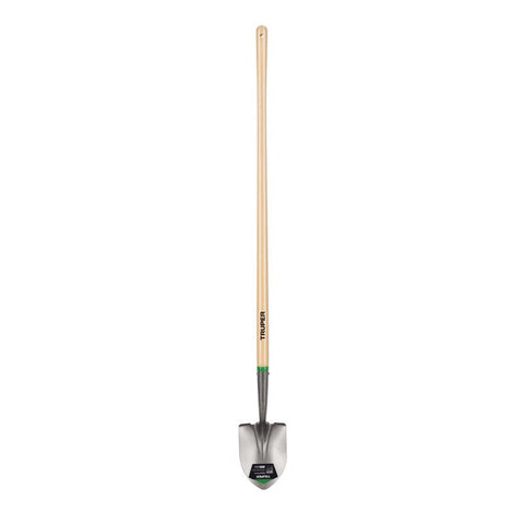 Truper 54.25 in. Steel Round Garden Shovel Wood Handle