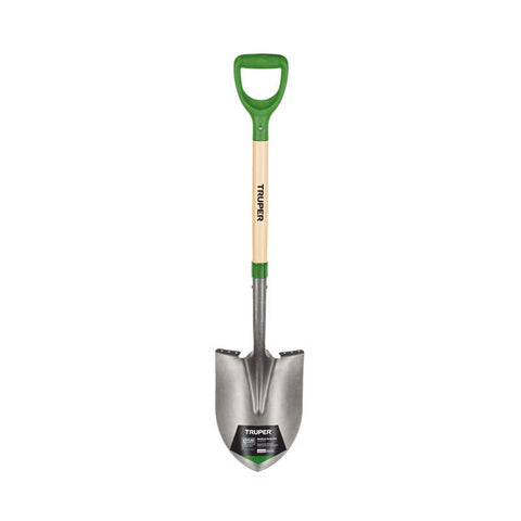 Truper 41 in. Steel Round Digging Shovel Wood Handle (Pack of 6)