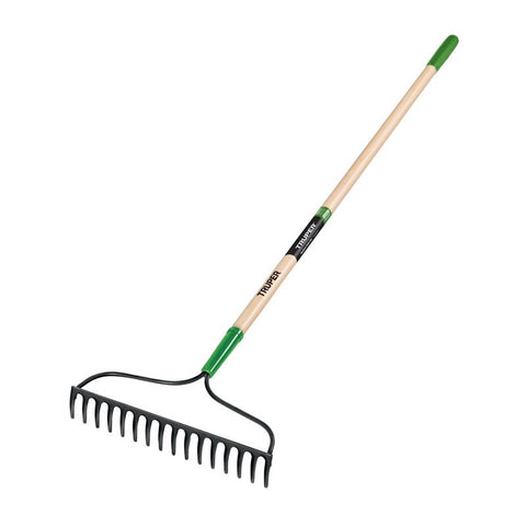 Truper Tru-Tough 59.75 in. 16 Tine Steel Bow Rake Wood Handle (Pack of 6)