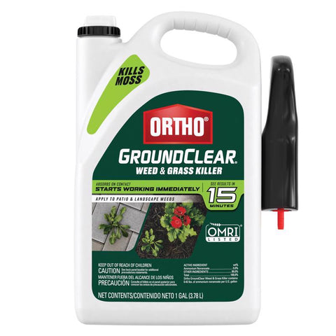 Ortho GroundClear Eliminador de malezas y césped líquido listo para usar, 1 galón