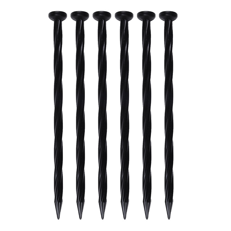EasyFlex 8 in. L X 0.5 in. H Plastic Black Anchoring Spike (Pack of 18)