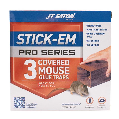 JT Eaton Stick-Em Pro Series Small Covered Animal Trap For Mice 3 pk (Pack of 12)