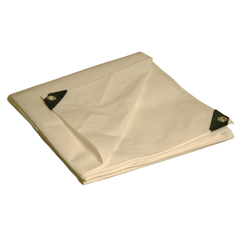 Lona de polietileno de alta resistencia Foremost Dry Top, 10 pies de ancho x 20 pies de largo, blanca