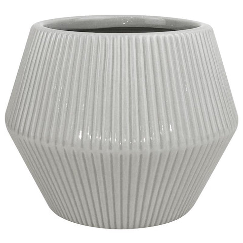 Trendspot Rena 6.5 in. H X 8 in. W X 8 in. D X 8 in. D Ceramic Planter Gray (Pack of 2)