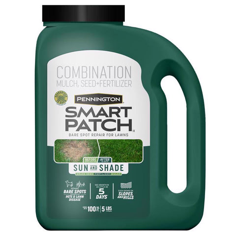 Pennington Smart Patch Mixed Sun or Shade Seed/Fertilizer/Mulch Repair Kit 5 lb (Pack of 4)
