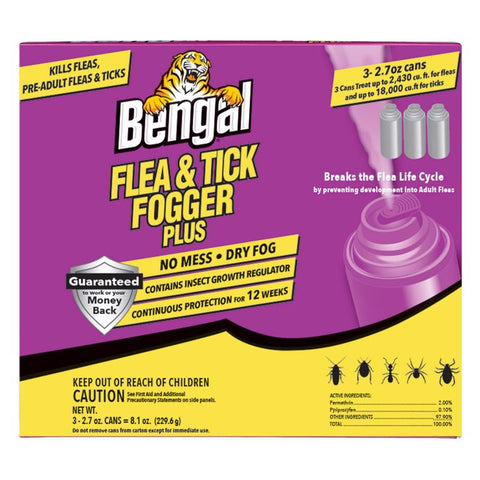 Bengal Plus Flea & Tick Killer Fog 3-2.7 oz (Pack of 6)
