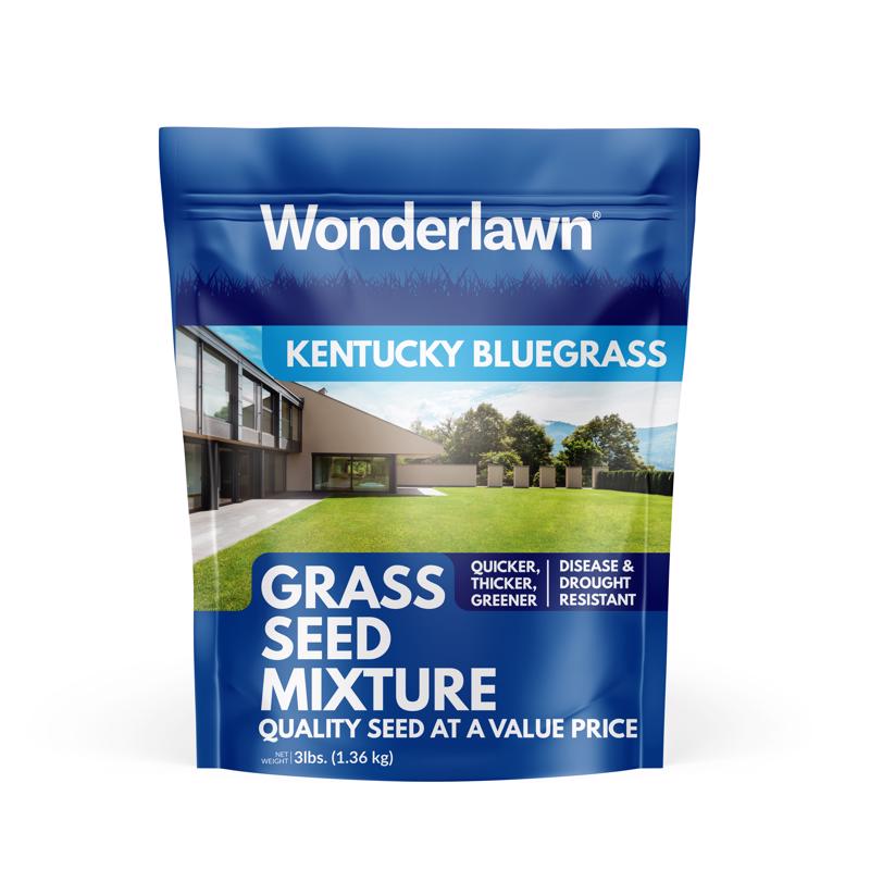 Wonderlawn Kentucky Bluegrass Sun or Shade Grass Seed 3 lb