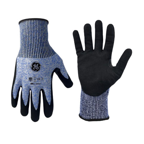 General Electric Unisex Dipped Gloves Black/Blue XL 1 pair