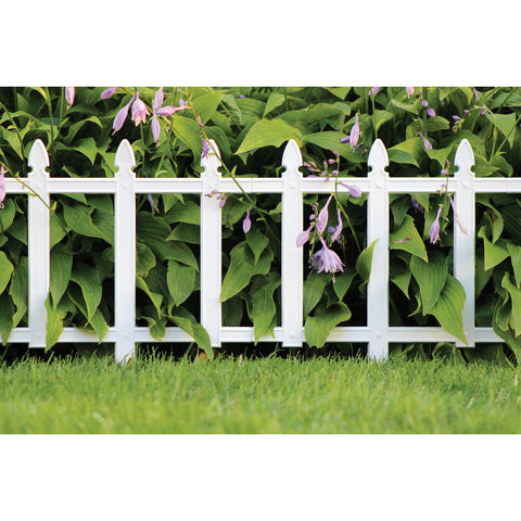 Master Mark 12 in. L X 13 in. H Plastic White Cottage Fence (Pack of 36)