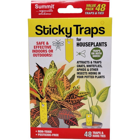 Summit Sticky Traps for Houseplants Sticky Trap 48 pc (Pack of 12)